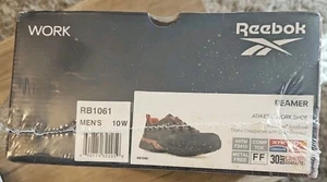 REEBOK BEAMER HERREN SPORTLICHER ARBEITSSCHUH SCHWARZ/ROT BESATZ STIEFEL RB1061~10W~NEU - Bild 1 von 4