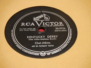 Chet Atkins 78 RPM RCA Victor 20-5704 Kentucky Derby Downhill Drag 1954 Guitar - Imagen 1 de 5