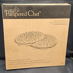 Pampered Chef Microwave Chip Maker Set Of 2 New In Box  - Picture 1 of 10