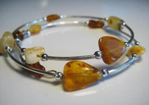 Elegant Genuine Baltic Amber Bracelet Gemstone !!! - Picture 1 of 4