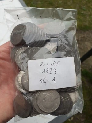LOTTO BUONI DA 2 LIRE - 1923 - 100 Pezzi - ITALIA REGNO Circa 1 Kilogrammo  - Immagine 1 di 4