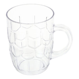 530ml Clear Acrylic Beer Mug with Handle - Heat Resistant