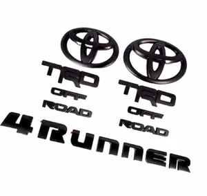 2010-2022 TOYOTA 4RUNNER TRD OFF ROAD BLACKOUT EMBLEM MATTE BLACL OVERLAY KIT - Picture 1 of 1