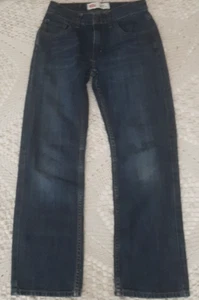 Levis 505 Red Tab Straight Regular Fit Jeans Boys Size 12 Adjustable Waist - Picture 1 of 7