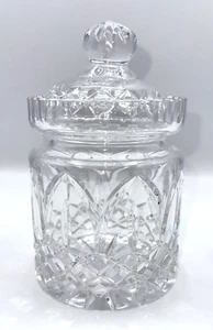 Fifth Avenue BLOCK Bleikristall Keks Keks Bonbonglas mit Deckel 7" Vintage - Bild 1 von 18