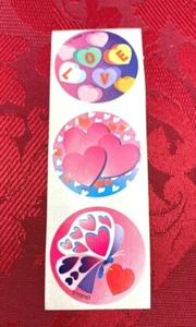 SELTEN VINTAGE TREND KRATZER SCHNÜFFELN VALENTIN HERZ SCHMETTERLING AUFKLEBER 3er SET - Bild 1 von 4