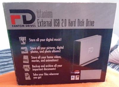 Fantom Drives Titanium II 80GB USB 2.0 3.5" External Hard Drive TFD80U2 - Image 1 of 4
