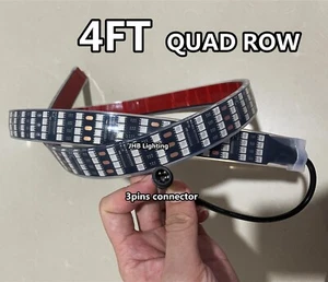 JHB Parts: ONLY 1PC 4FT 48"QUAD ROW CHASING FLOW LED Strips Light for 15.5"Wheel - Picture 1 of 1