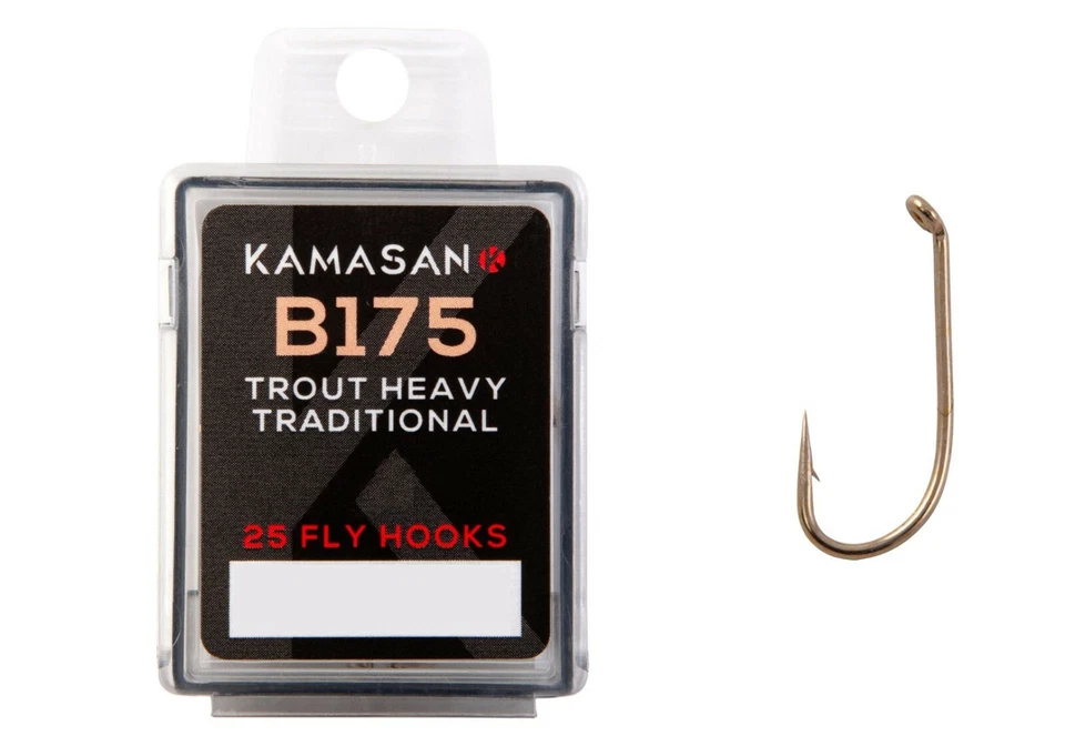 Kamasan B175 Trout Heavy Traditional Fly Tying Hooks 25pcs Fishing - Image 1 of 1