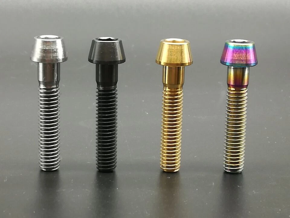 Tornillo Allen hexagonal cónico súper ligero M6x30 mm 1 pieza para auriculares de bicicleta Foto 1 de 1