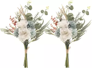 2PCS Artificial Silk Rose Flowers for Home Decoration Fake Floral Bridal Bouquet - Picture 1 of 18