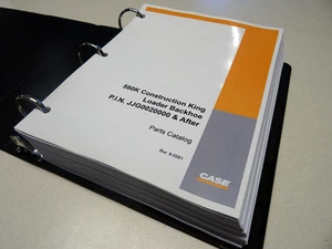 Case 580K Loader Backhoe (Phase 3) Parts Catalog, Manual, Book, New with Binder - Picture 1 of 5