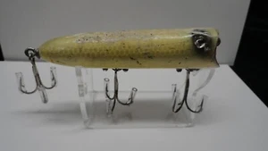 Esca da pesca vintage occhio di vetro legno - Foto 1 di 7