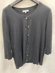 Gray & Osbourn Black Cardigan Size 18 - Picture 1 of 3