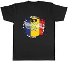 Tennis Sports With Romania Flag Mens Unisex T-Shirt Tee Gift
