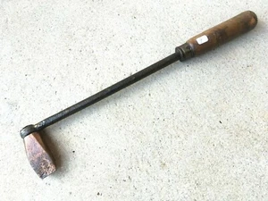 (n°4) OLD TOOL / outil ancien, fer à souder tête en cuivre  - Picture 1 of 2