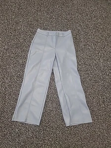 7 For All Mankind Pants Womens Large Blue Faux Vegan Leather High Rise Straight - Picture 1 of 14