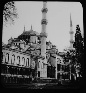SULEYMANIYE MOSQUE CONSTANTINOPLE C1870 PHOTO Magic Lantern Slide TURKEY - Picture 1 of 3