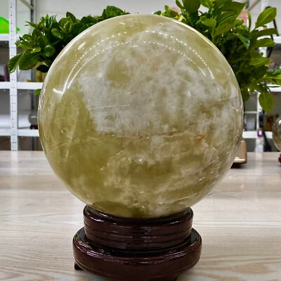 25.94LB Natural high-quality yellow crystal ball for spiritual healing - Image 1 of 4