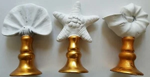 Seaside Beach Seashell Pedestal Decor, Select: Nautilus, Scallop or Starfish - Picture 1 of 7