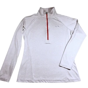 Maglione Under Armour Uomo M Grigio 1/4 Zip Heatgear Pullover Finto Girocollo - Foto 1 di 13