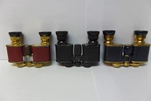 3 Antique Lemaire Paris Prismatic Binoculars Opera Glasses 4x Azur Diva - Imagen 1 de 21