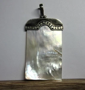 CIONDOLO GOCCIA vintage ARGENTO STERLING e grande madreperla - Foto 1 di 4