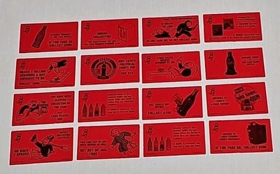 Monopoly Coca Cola ‘99 Collectors Edition Replacement Chance (16) Cards - Image 1 of 3