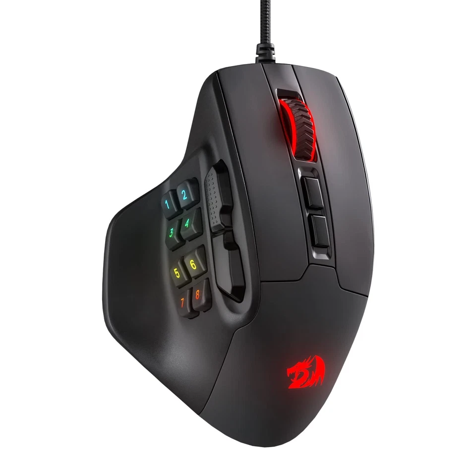 M811 Aatrox MMO Gaming Mouse, 15 Programmable Buttons Wired RGB Mouse w/Ergon... - Image 1 of 4