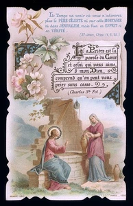 santino cromo-holy card^ bouasse lebel n.1502 GESU' E LA SAMARITANA AL POZZO - Picture 1 of 1