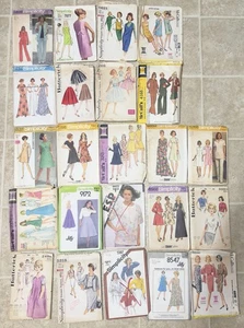 Lot of 23 Vintage Sewing Patterns - Simplicity, McCall's, Butterick - 60's, 70's - Picture 1 of 9