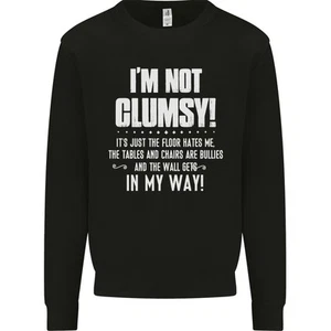 Im Not Clumsy Funny Slogan Joke Beer Kids Sweatshirt Jumper - Picture 1 of 33