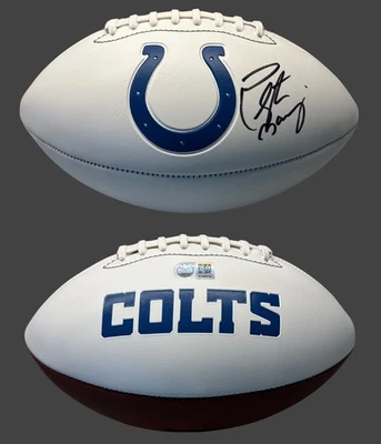 Fútbol americano autografiado firmado por Peyton Manning. Pegatina holograma ProCert. Colts Foto 1 de 4