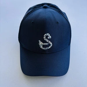 Swannies Golf Navy Blue Hat Floral S Logo Adjustable Snapback Cap - Picture 1 of 9