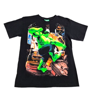 Y2K 2008 Marvel The Incredible Hulk City Graphic Shirt Boy's Youth Size XL 12 14 - Picture 1 of 13
