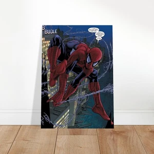 Spider-Man Comic Art Poster - Nighttime NYC Superhero Wall Print - Bild 1 von 11