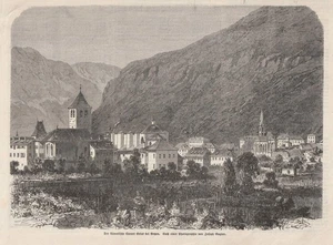 c1860 Gries-San Quirino / Gries-Quirein Südtirol Bozen Italien Holzstich-Ansicht - Picture 1 of 1