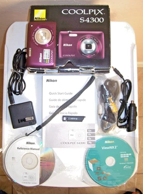 MINT...NIKON COOLPIX S4300 16MP Digital Camera Touchscreen 6x Zoom 16GB SD CARD - Image 1 of 4