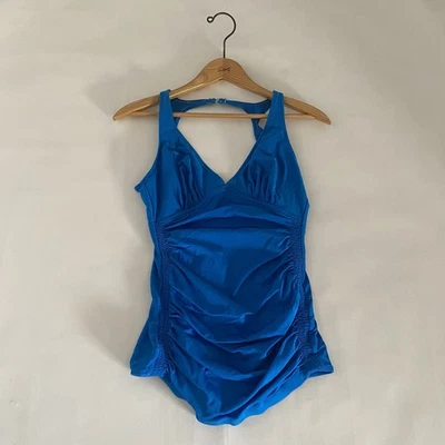 Traje de baño Catalina de colección talla 38 azul elástico traje de baño nailon limpio/spandex EC Foto 1 de 4