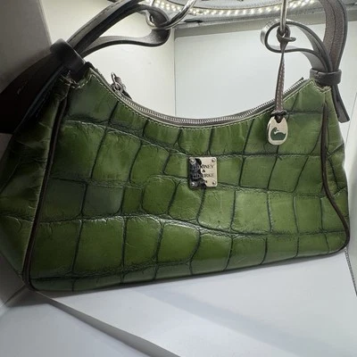 Bolso grande de colección Y2K Dooney & Bourke cocodrilo verde en relieve de The Nile Collection Foto 1 de 4