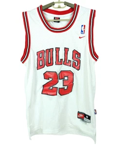 Maglia Vintage Nike Michael Jordan Uomo Small #23 Chicago Bulls Team Home Lunghezza +2 - Foto 1 di 10
