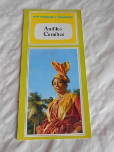 Air France Transat Brochure Timetable Antilles carribean 1967/68 - Picture 1 of 6