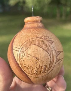 Native American Handmade Navajo Christmas Ornament Buffalo Pottery Signed - Picture 1 of 8