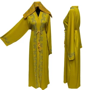 Vestido largo árabe de lujo para mujeres Stone Works Abaya Jalabiya - Imagen 1 de 4