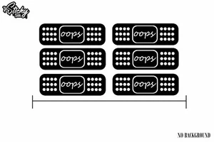 OOPS! Band Aid Vinyl Decal Sticker Pack - JDM Car Window Truck Racing 6 pack 3" - Bild 1 von 1