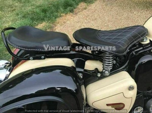 Vordersitz & Rücksitz Echtleder passend für Royal Enfield New Classic Reborn 350 - Picture 1 of 9