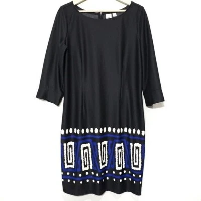 Vestido Marc Bouwer Funda Nudo Ponte Para Mujer Talla M Negro Azul Blanco Foto 1 de 4