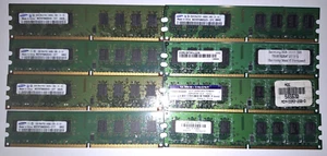 Posten 8 verschiedene gemischte 1GB DDR2 SDRAM PC2 Desktop Speicher - verschiedene Marken - Bild 1 von 2