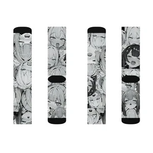 Anime Ahegao Faces Comfy Socks - Picture 1 of 13