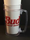 Budweiser Bud King Of Beers Beer Mug Clear Plastic with Logo ThermoServe USA